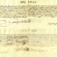 6. 3. 1778, Řím - Papež Pius VI. uděluje po dobu sedmi let plnomocné odpustky pro filiální kostel svatého Jakuba Staršího v Bílé Třemešné na svatého Jakuba (25. 7.), zdroj Národní archiv Praha