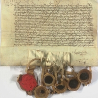 Budivoj Třemešský ze Železna zapsaný na listině v roce 1574 (zdroj Národní archiv Praha)
