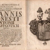 Dedikace Janu Arnoštu Antonínu Schaffgotschovi v lékařské studii z roku 1745 zmiňuje i Bílou Třemešnou (sbírka Petra Mlejnka)