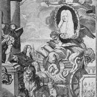 Frontispis vědecké práce z roku 1736 zobrazující Jana Arnošta Antonína Schaffgotsche (zdroj Česká kniha v minulosti a její výzdoba, 1948)