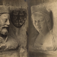 Ticmanův otec Pešek z Janovic byl v letech 1359 - 1362 hofmistrem císařovny Anny Svídnické a v r. 1364 nejvyšším hofmistrem Karla IV. (busty v triforiu katedrály svatého Víta, foto Josef Sudek)