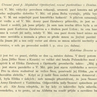 Budivojova dcera Kateřina Třemešská ze Železna, provdaná Stošová, píše o konfliktu, který se udál v roce 1602 (zdroj A. Sedláček - Hrady, zámky a tvrze 1)
