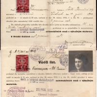 Řidičský průkaz z roku 1932