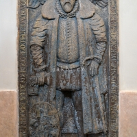 Jejím prvním chotěm byl Václav Sadovský ze Sloupna (†1586), jehož náhrobek je v Hořicích v kostele Narození Panny Marie (foto Petr Mlejnek)