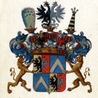 Erb rodu Brühl (zdroj Austrian State Archives Vienna)