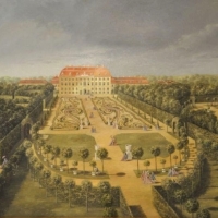 Zámek Pförten, který se stal oblíbeným sídlem Heinricha von Brühla, nechal hrabě v letech 1741 - 1749 přestavět. V r. 1758 byl na příkaz krále Fridricha II. vydrancován a vypálen pruskými vojsky (malíř Thomas Mauersberger, 1750)