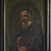 J. A. Komenský, olej na plátně, autor neznámý, 65 x 86 cm