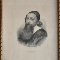J. A. Komenský, reprodukce kresby Jana Augustina Vilímka, 23 x 31 cm