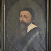 J. A. Komenský, olej na plátně, autor neznámý, podle Jana Augustina Vilímka, 53 x 66 cm