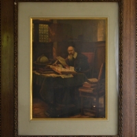 J. A. Komenský, reprodukce malby Václava Brožíka, 83 x 103 cm