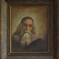 J. A. Komenský, podle Otakara Vaňáče, autor R. Křeček, 59 x 66 cm