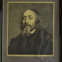 J. A. Komenský, litografie podle Juriaena Ovense, autor Max Švabinský, 1920, 55 x 67 cm