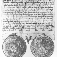 Vdova Domaslava darovala Miletín, Bílou Třemešnou a další v r. 1241 Řádu německých rytířů (zdroj Písemné prameny k dějinám severovýchodních Čech)