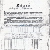 Kupní smlouva o prodeji třemešenského pole Františkem Arnoštem Harrachem v roce 1845
