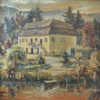 Adam Zilvár (1548 - 1597) přestavěl třemešenskou tvrz na renesanční zámek (obraz od Vladimíra Holmana, sbírka OÚ Bílá Třemešná)