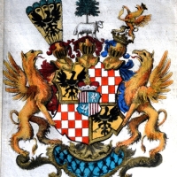 Erb Schaffgotschů z Kynastu a Greiffensteinu, kteří vlastnili Bílou Třemešnou v letech 1656 - 1788
