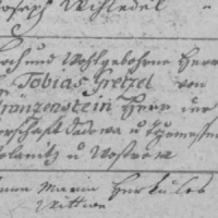 Tobiáš Gretzl z Gränzensteinu, † 29. 2. 1796 (zdroj Jiří Zeman, Ze sadovských matrik)
